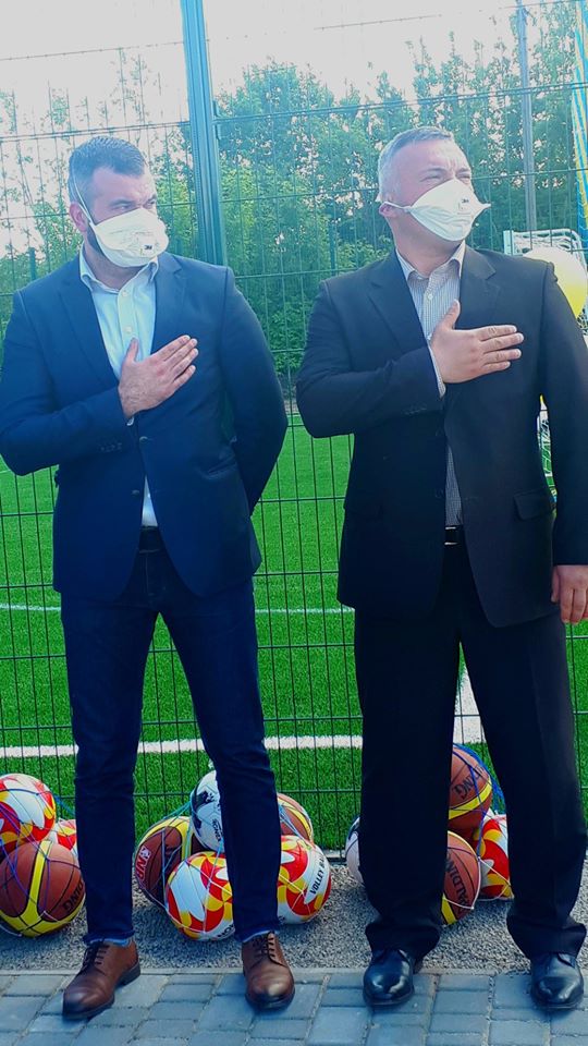 Відкриття спортивних майданчиків в с. Стайки. Фото