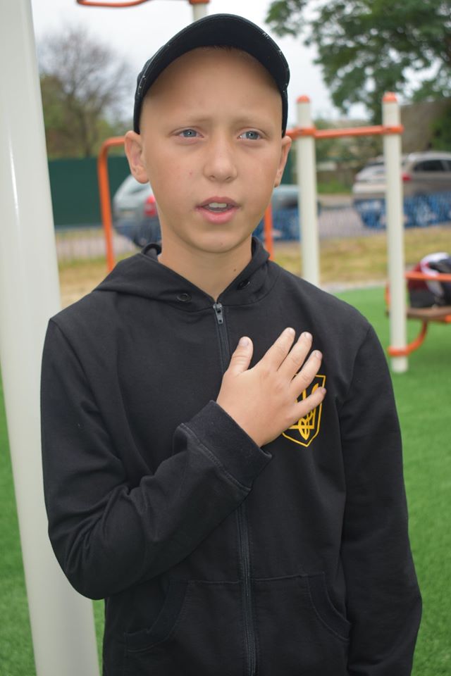 Відкриття воркаут-майданчика у Волошинівці. Фото