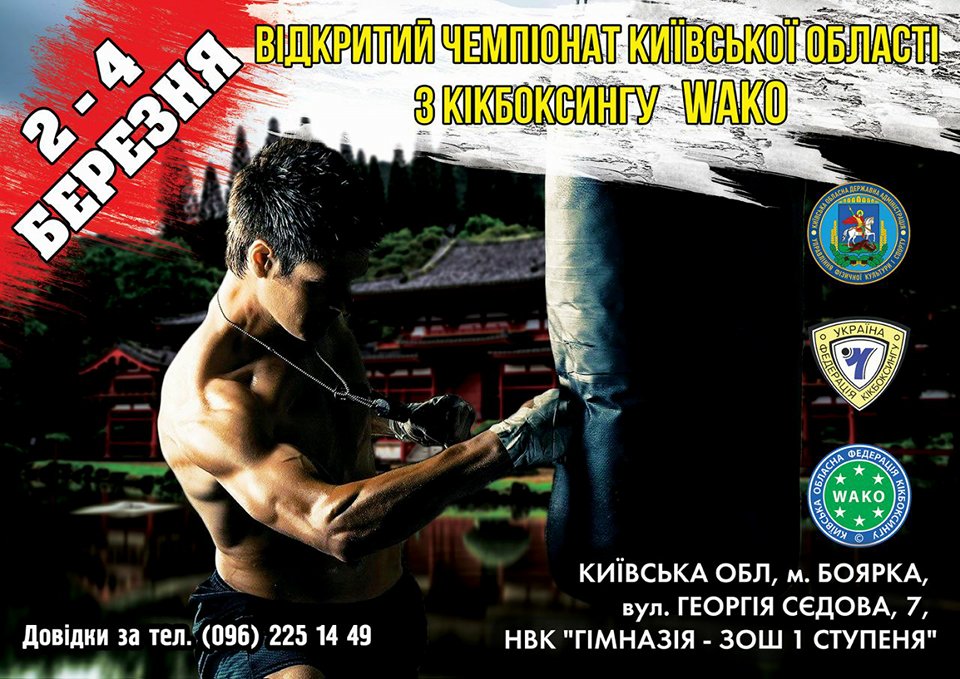 Чемпіонат Київської області  з кікбоксингу WAKO. Банер
