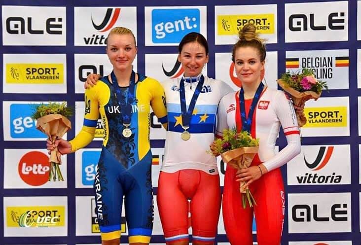 Оксана Клячина, чемпіонат Європи з велоспорту на треку. Фото