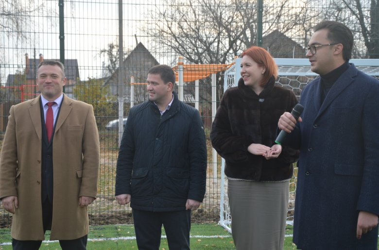 Відкриття футбольного поля в Крюківщині