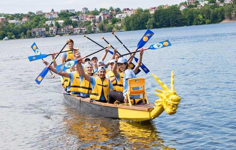 Команда Київщини, веслування на човнах "Дракон". Фото Команда Київщини, веслування на човнах "Дракон". Фото