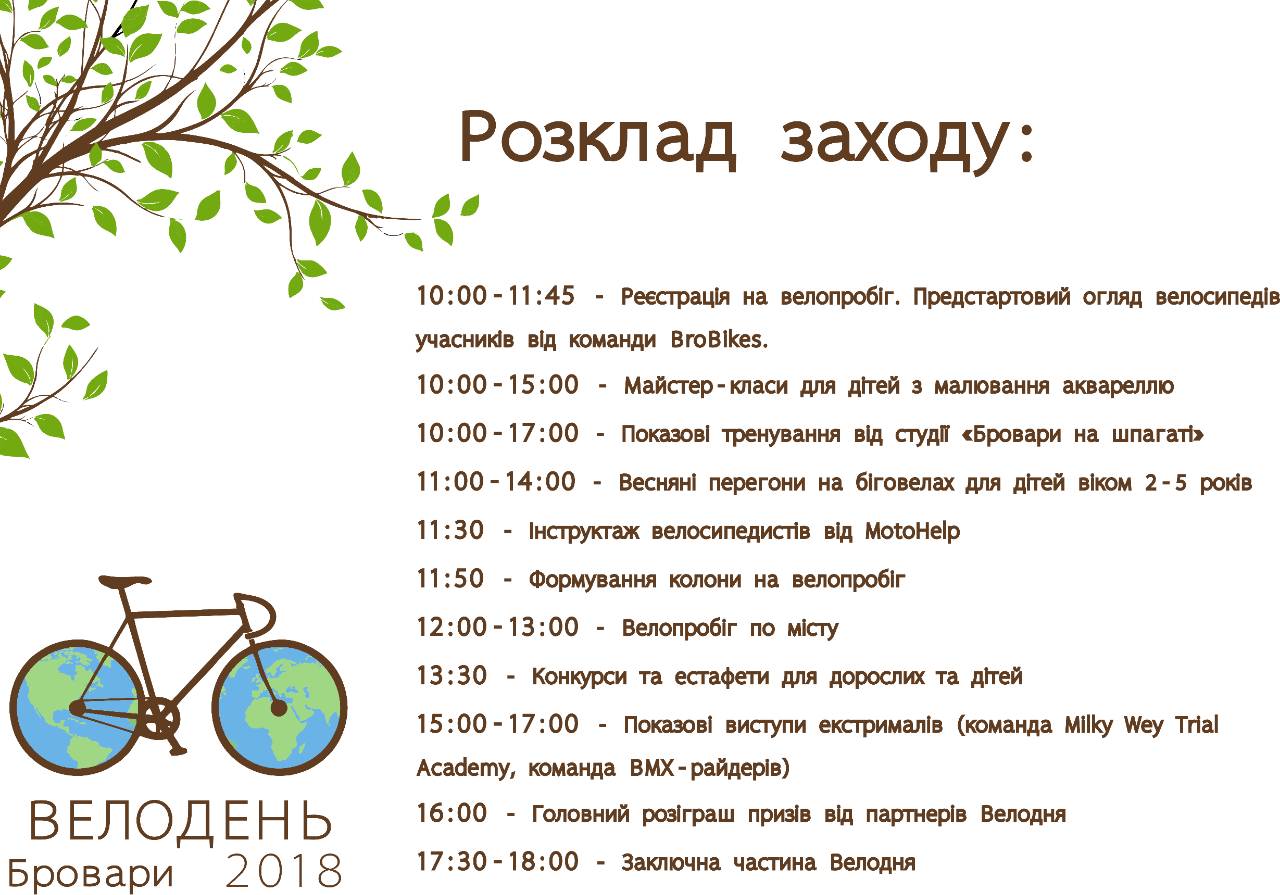 Велодень в Броварах. Фото